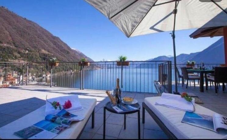 Luxury Penthouse With Big Terrace Argegno Exterior foto